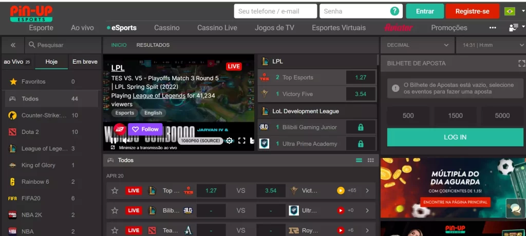 Pinup Brasil esports