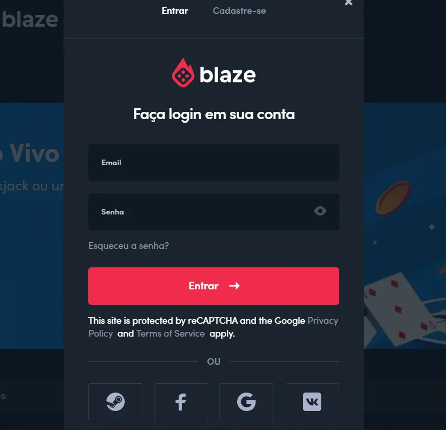 Blaze entrar