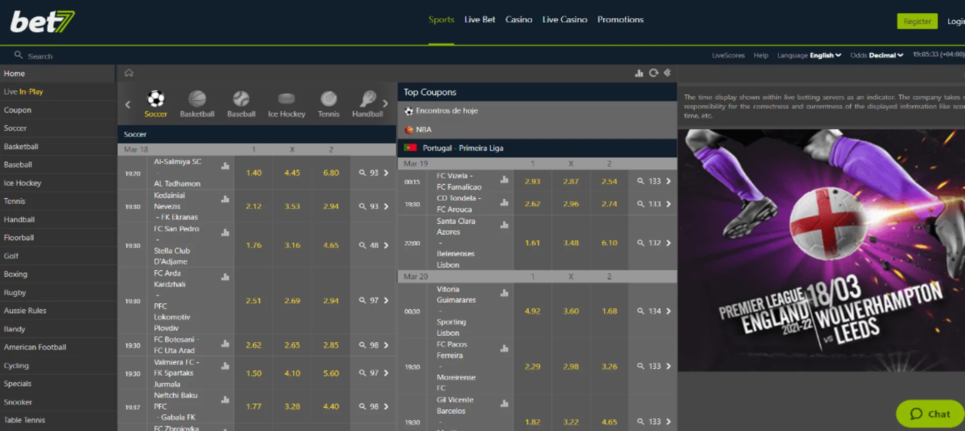 bet7 futebal