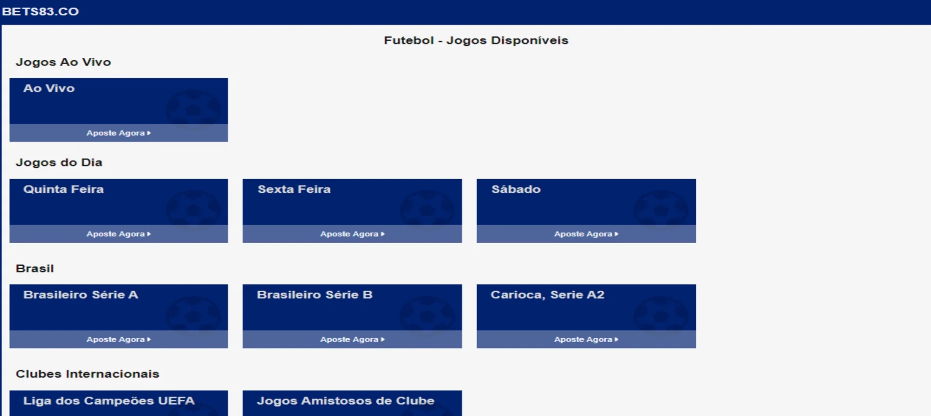 bet83 futebol